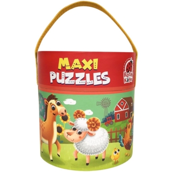 Пазли Roter Kafer Ферма 2 в 1 у тубусі, 63 елементи (RK1080-01) - Pampik