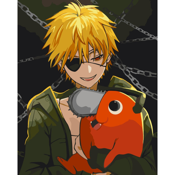 Картина за номерами ArtCraft Людина-Бензопила 40x50 см (16036-AC) - Pampik