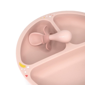 Тарілка секційна Oribel Cocoon, з виделкою та ложкою, рожевий (OR224-90013) - Pampik - 5