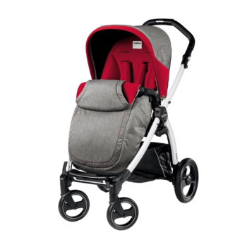 Прогулянкова коляска Peg-Perego Book Plus 51, червоний із сірим (PACK05-00000000003) - Pampik