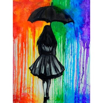 Алмазная мозаика Santi Прогулка под дождем, 30х40 см (954299) - Pampik