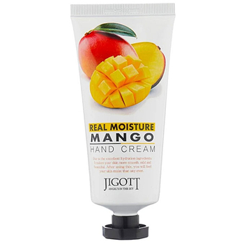 Крем для рук Jigott Real Moisture Mango Hand Cream з екстрактом манго, 100 мл - Pampik