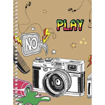 Блокнот для записей Student, В6, в клеточку, спираль, 80 л., Pley (B6-SC-080-6105K) - Pampik