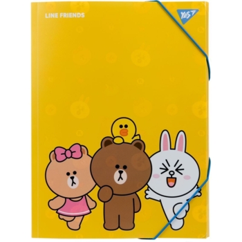 Папка Yes Line Friends, A4, на резинці (492098) - Pampik