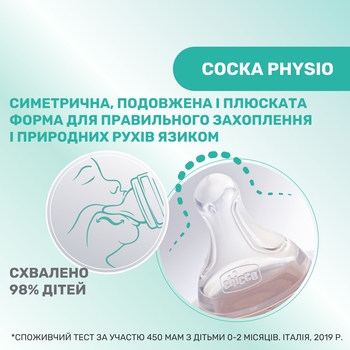 Пляшка для годування Chicco Perfect 5 Love пластикова,із силіконовою соскою, 240 мл (20223.21.40) - Pampik - 5