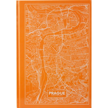 Книга записна Axent Maps Prague A4 в клітинку 96 аркушів персикова (8422-542-A) - Pampik