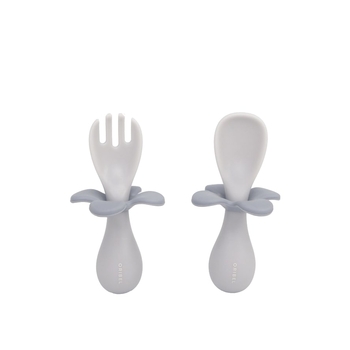 Тарілка секційна Oribel Cocoon, з виделкою та ложкою, сірий (OR225-90013) - Pampik - 3