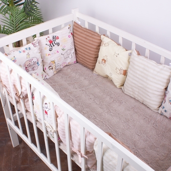 Подушки-борти MirSon Kids Time 18-300 Cream time, бежеві, 12 шт. - Pampik