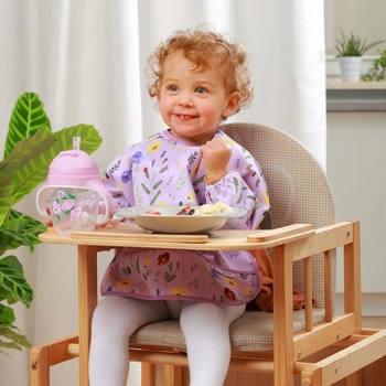 Поїлка-непроливайка з обтяженою соломкою та герметичною кришкою BabyOno Квіточки, 6+, 240 мл (1464/05) - Pampik - 13