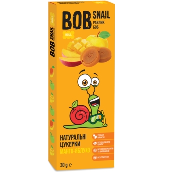 Фруктові цукерки Bob Snail Манго-Яблуко, 30 г - Pampik