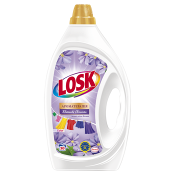 Гель для прання Losk Колор Ароматерапія Ефірні масла та аромат квітки Жасмін, 1.71 л - Pampik