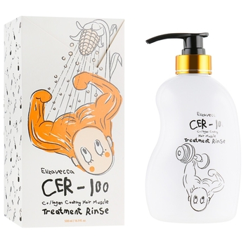 Бальзам-ополіскувач для волосся Elizavecca CER-100 Collagen Coating Hair Muscle Treatment Rinse, 500 мл - Pampik