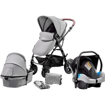 Універсальна коляска 3 в 1 Kinderkraft Moov сіра (00-00158731) - Pampik