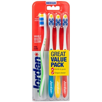 Зубна щітка Jordan Total Clean Medium, 4 шт. - Pampik
