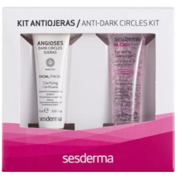 Набір Sesderma Kit Antiojeras: гель для контуру очей та губ Glycare Eye and Lip Contour Gel 15 мл + гель для шкіри навколо очей LipoCeutical Angioses Dark Circles Facial Clarifying Liposome Gel 15 мл - Pampik