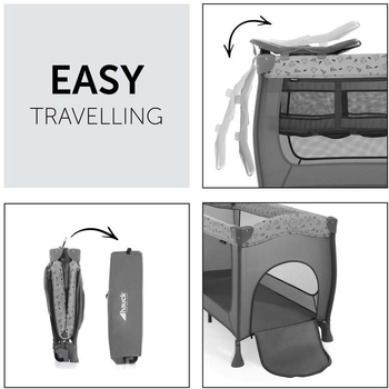 Дитячий манеж Hauck Sleep N Play Teddy Grey, сірий (60067-2) - Pampik - 9