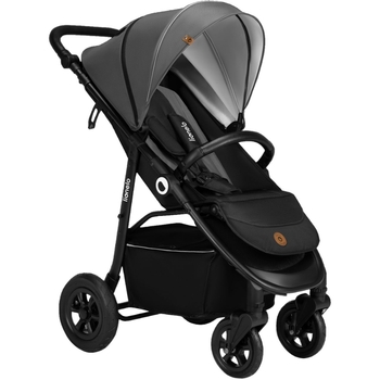 Прогулянкова коляска Lionelo Natt Grey Stone, сіро-чорна (LO-NATT GREY STONE) - Pampik