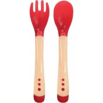 Набор для кормления Курносики, от 4 мес., красный (7061) - Pampik