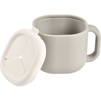 Чашка силиконовая для снеков и напитков Beaba Pick'n'Snack, серая, 460 мл (913565) - Pampik - 3