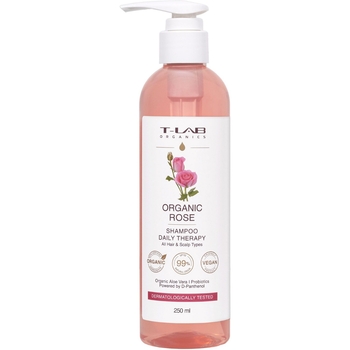 Шампунь T-LAB Organics Organic Rose Daily Therapy для догляду за будь-яким типом волосся, 250 мл - Pampik