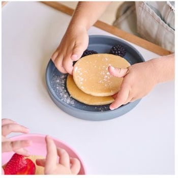 Тарелка силиконовая MinikOiOi Basics Mineral Blue (101050103) - Pampik - 2