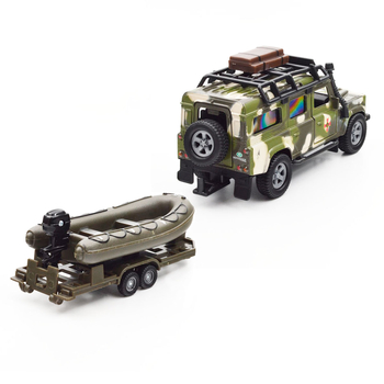 Игровой набор TechnoDrive Land Rover Defender Military с лодкой (520191.270) - Pampik - 6