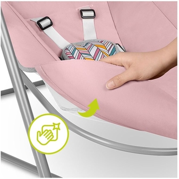 Крісло-гойдалка Lionelo Otto Pink Baby з ігровою дугою, рожеве (LO-OTTO PINK BABY) - Pampik - 10