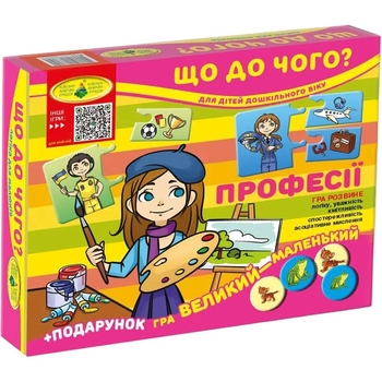 Настольная игра Київська фабрика іграшок Что к чему? Профессии - Pampik