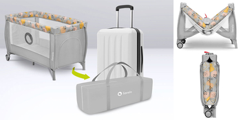 Манеж-ліжечко Lionelo Stefi Plus Grey White, сіро-білий (LO-STEFI PLUS GREY WHITE) - Pampik - 8