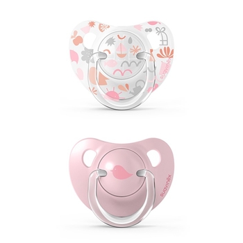 Набір пустушок Suavinex Memories Історії малюків, 0-6 міс., 2 шт., рожевий (307177) - Pampik