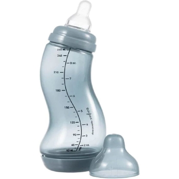 Антиколиковая бутылочка для кормления Difrax S-bot Natural Trend Stone с силиконовой соской 250 мл (706T Stone) - Pampik