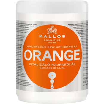 Маска для волосся Kallos Cosmetics Orange, що зміцнює з маслом апельсина, 1 л - Pampik