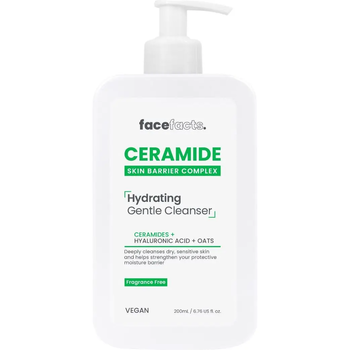 Зволожуючий засіб з керамідами для очищення шкіри обличчя Face Facts Ceramide Skin Barrier Complex Hydrating Gentle Cleanser 200 мл - Pampik