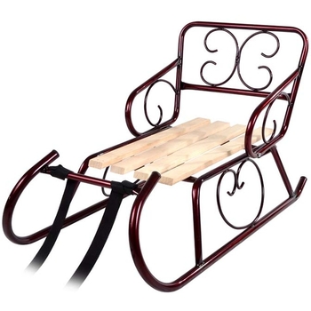 Санки Vitan Смерека зі спинкою бордові (7320) - Pampik