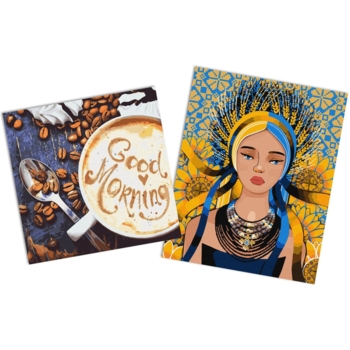 Набір для розпису по номерах Ideyka Сонячна 40х50 см та Good Morning 40х40 см (СKHO8148) - Pampik