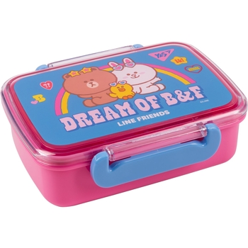 Ланч-бокс Yes Line Friends, 420 мл, рожевий з блакитним (707755) - Pampik