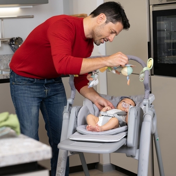 Стільчик для годування Chicco Polly Magic Relax New сіро-блакитний (79502.96) - Pampik - 9