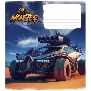Набор тетрадей Школярик Car monster, косая линия, 12 листов, 30 шт. (012-3243С.) - Pampik
