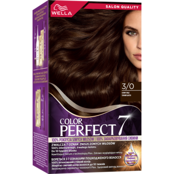 Стійка крем-фарба для волосся Wella Color Perfect 3/0 Темний шатен (4064666598277) - Pampik