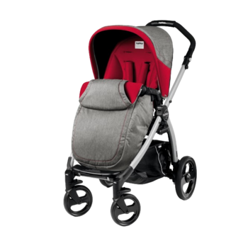 Прогулочная коляска Peg-Perego Book Plus, красный с серым (PACK04-00000000006) - Pampik