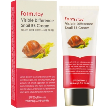 BB-крем для обличчя FarmStay Visible Difference Snail SPF 40 PA++ з екстрактом равлика 50 г - Pampik