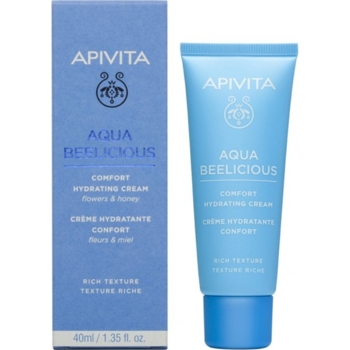 Комфортный увлажняющий крем насыщенной текстуры Apivita Aqua Beelicious, 40 мл - Pampik