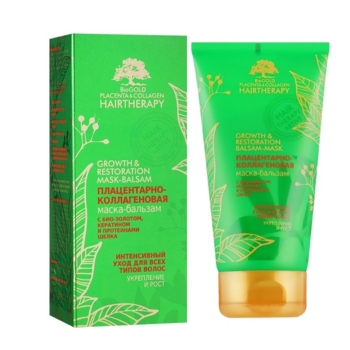 Маска-бальзам плацентарно-коллагеновая Оск-Фарм, для всех типов волос, 150 мл - Pampik