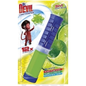 Туалетный точечный блок для унитаза Dr.Devil Лайм Твистер, 75 мл - Pampik