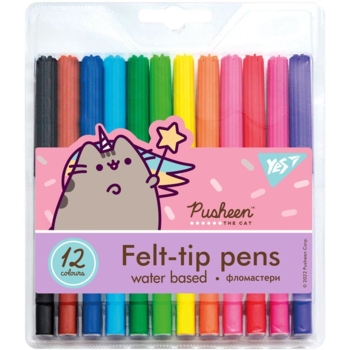 Фломастеры Yes Pusheen, 12 цветов (650476) - Pampik