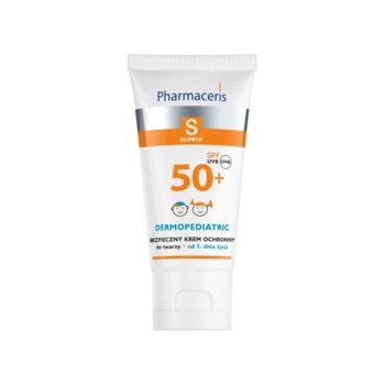 Безпечний захисний крем для обличчя Pharmaceris S Sun Protect з первих днів життя, SPF50, 50 мл (E1498) - Pampik