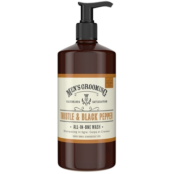 Універсальний засіб для миття волосся та тіла Scottish Fine Soaps Men`s Grooming Thistle & Black Pepper 500 мл (5016365018401) - Pampik