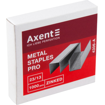 Скоби для степлерів Axent Pro 23/13 1000 шт. (4306-A) - Pampik