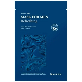 Тканинна маска для чоловіків Mizon Joyful Time Mask For Men Refreshing, 24 мл - Pampik
