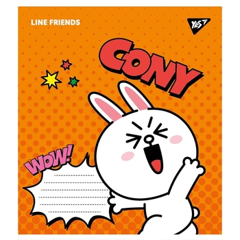 Зошит загальний Yes Line Friends, А5, в косу лінію, 12 аркушів (766308) - Pampik - 5